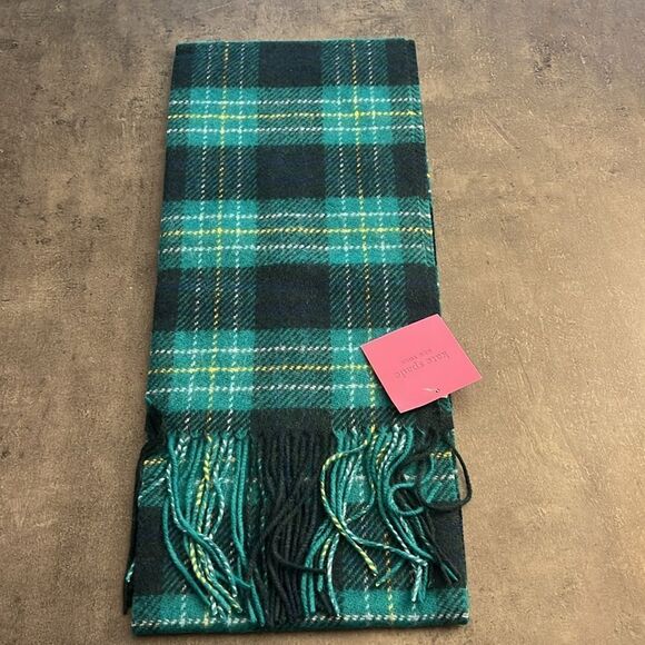 NWT Kate Spade greenhouse plaid woven wool scarf - Picture 2 of 6